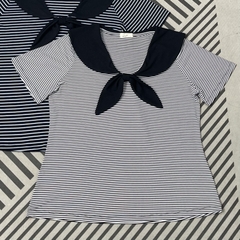 Áo thun sọc cổ thủy thủ bigsize 60kg - 100kg phù hợp mặc đi làm, đi học đi chơi