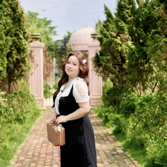 CA030032-Đầm công sở bigsize 60kg-100kg phối voan chấm bi phù hợp mặc đi làm, đi tiệc