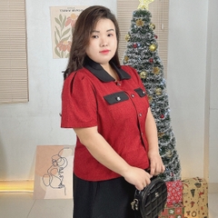 Áo sơ mi bigsize 60kg-95kg chất bố mềm cổ phối màu sang trọng