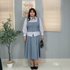 Chân váy xếp ly dáng dài bigsize 60kg - 95kg có lưng thun co giãn thoải mái