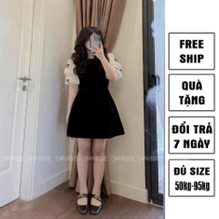 [MUA 1 TẶNG 1]Đầm váy cổ tròn tay bồng big size CA0005