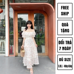 Đầm maxi trễ vai hoa CA0006