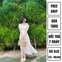 Đầm maxi trễ vai hoa CA0006