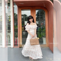 Đầm maxi trễ vai hoa CA0006
