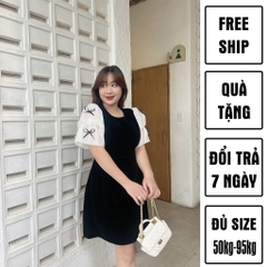 [MUA 1 TẶNG 1]Đầm váy cổ tròn tay bồng big size CA0005