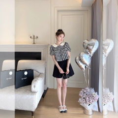 Áo sơ mi caro cổ sen bigsize 60kkg-90kg mặc công sở đi làm đi chơi