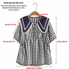 Sét Baby Doll Áo Caro Chân Váy Quần Bigsize (hình và video thật)