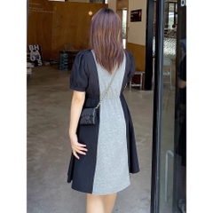 [MUA1TẶNG1] Đầm thun bigsize phối màu( hình video thật )