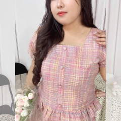 [MUA1TẶNG1] SÉT CARO HỒNG VÁY QUẦN BIGSIZE hình và video thật