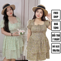 [MUA1TẶNG1] Váy đi biển hoa nhí bigsize 60kg đến 90kg váy xinh nhẹ nhàng