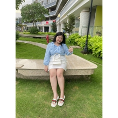 Áo sơ mi cột nơ vai bigsize 55Kg - 95kg áo sơ mi bigsize công sở áo sơ mi dễ thương