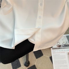 [MUA1TẶNG1] Sơ mi trắng nơ cổ bigsize 60kg - 100kg sơ mi trắng cách điệu dễ thương mặc đi học đi làm đi chơi