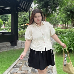 Áo sơ mi rút dây bigsize 60kg-95kg nút hoa nhiều màu