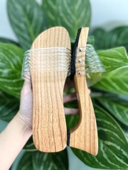 Guốc mộc nữ truyền thông quai trong cao 7P