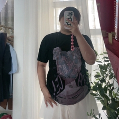 Áo thun phom rộng in hình cô gái bigsize 55kg - 95kg