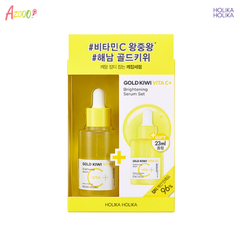 Set 2 lọ tinh chất dưỡng ẩm, làm trắng da Holika Holika Gold Kiwi Vita C+ Brightening Serum Set 45ml+23ml