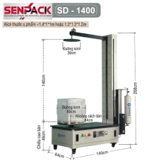 Máy quấn màng thùng Carton - Cắt màng tự động- SENPACK SD - 1400