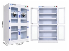 TỦ NHỰA ĐỰNG HÓA CHẤT CÓ QUẠT HÚT MÙI và LỌC BLUEZEIZ - BluePPC-1200MM-4TD
