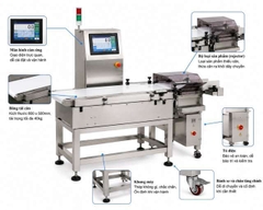 Máy kiểm tra trọng lượng tự động BLUEZEIZ CQ-XP500 checkweigher đến 40kg, kết hợp rejector