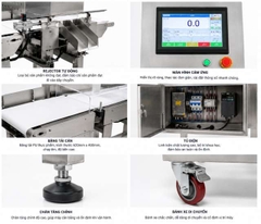 Máy kiểm tra trọng lượng tự động BLUEZEIZ CQ-XP400 checkweigher 20g–15kg