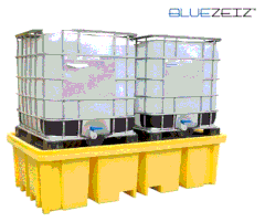 Pallet chống tràn cho 02 IBC 1000 lít - BLUEZEIZ BlueIPC-2