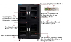 Tủ chống ẩm dung tích 1200 LÍT- Bluezeiz BlueDHC-1200