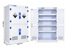 TỦ NHỰA ĐỰNG HÓA CHẤT CÓ QUẠT HÚT MÙI BLUEZEIZ - BluePPC-1200MM-4SD