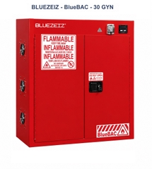 Tủ sạc pin lithium chống cháy thông minh 30 gallon- báo khói và thông gió tự động BLUEZEIZ BlueBAC-30-GYN