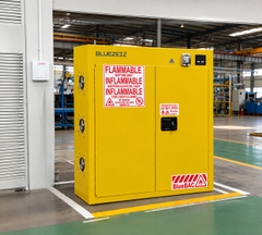 Tủ sạc pin lithium chống cháy thông minh 30 gallon- báo khói và thông gió tự động BLUEZEIZ BlueBAC-30-GYN