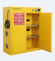 Tủ sạc pin lithium chống cháy thông minh 30 gallon- báo khói và thông gió tự động BLUEZEIZ BlueBAC-30-GYN