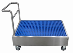 Xe đẩy hóa chất bọc nhựa có giá kê BLUEZEIZ BlueBT-100G