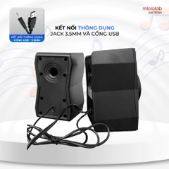 Loa Máy Tính Mini Microlab B22 Led, Công Suất 6W, Kết Nối 3.5mm, Nguồn USB, Loa Gaming