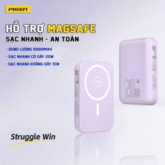 Sạc dự phòng không dây Pisen Quick TP D111 PowerMag 20W 10000mAh màu trắng