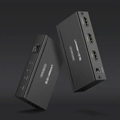Bộ chia HDMI 1 sang 2 Ugreen 40201 hỗ trợ full HD, 4K*2K@30H màu đen, vỏ kim kim loại