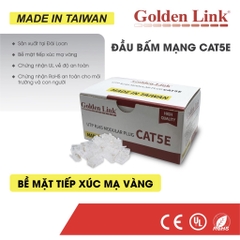 Đầu bấm mạng Golden Link RJ45 UTP CAT5E – MADE IN TAIWAN- Hàng chính hãng