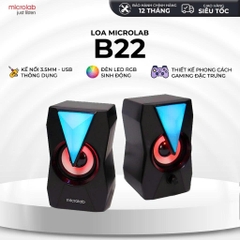 Loa Máy Tính Mini Microlab B22 Led, Công Suất 6W, Kết Nối 3.5mm, Nguồn USB, Loa Gaming