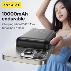 Sạc dự phòng không dây Pisen Quick TP D111 PowerMag 20W 10000mAh màu trắng