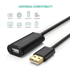 Ugreen Cáp USB nối dài 10m Ugreen 10321 có chíp khuếch đại dây màu đen