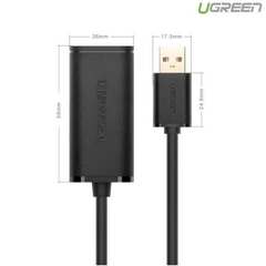 Ugreen Cáp USB nối dài 10m Ugreen 10321 có chíp khuếch đại dây màu đen