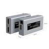 Bộ kéo dài (khuyêch đại) HDMI sang mạng LAN dài 50M Dtech DT-7009C màu xám vỏ kim loại