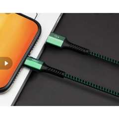 Cáp sạc điện thoại  Type C LANEX LTC  P15C dây dù tự ngắt Type C 5.0A, có đèn Led, tương thích nhiều thiết bỊ