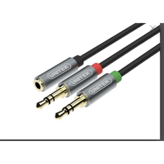 Cáp gộp audio và mic 3.5mm Unitek Y957