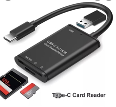 Đầu Đọc Thẻ Nhớ Micro /SD/USB 3 trong 1 cổng  Type C  Cho Máy Tính Xách Tay Điện Thoại Thông Minh