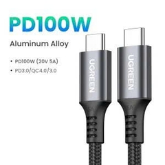 Ugreen Cáp sạc nhanh Type C 100W Ugreen 70427 US316 dài 1M 110W PD 5A dây dù