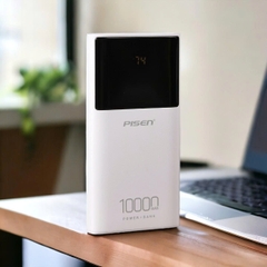 Sạc dự phòng có dây Pisen Mr White Digital 10000mAh TP D33 màu trắng