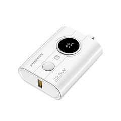 Sạc dự phòng có dây Pisen Quick PowerLink Tiny 22.5W 10000mAh TP D30 10000mAh màu cáp type C màu đen