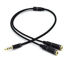 Cáp Chia âm thanh Audio Từ 1 ra 2 cổng 3,5mm âm