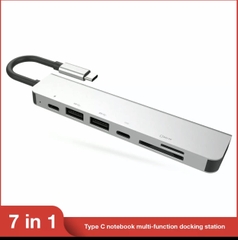 Cáp chuyển Type C  7 Trong 1  HDMI// Thẻ SD TF/2USB 3.0/Sạc NhanhCho MacBook iPad Pro Máy tính, điện thoại