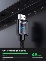 Ugreen Cáp nối dài HDMI 2.1 8K Ugreen 40400 dài 0.5M màu đen cao cấp chính hãng