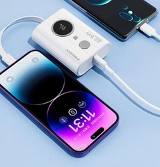 Sạc dự phòng có dây Pisen Quick PowerLink Tiny 22.5W 10000mAh TP D30 10000mAh màu cáp type C màu đen